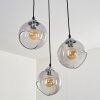 Schnabek Pendant Light chrome, black, 3-light sources