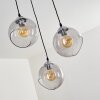 Schnabek Pendant Light chrome, black, 3-light sources