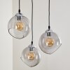 Schnabek Pendant Light chrome, black, 3-light sources