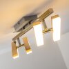 Sakami ceiling light LED matt nickel, 4-light sources