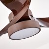 DOHA ceiling fan LED brown, 1-light source, Remote control