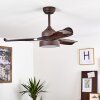 DOHA ceiling fan LED brown, 1-light source, Remote control