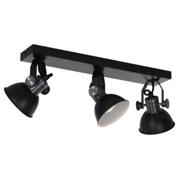 Steinhauer Brooklyn Ceiling Light black, 3-light sources