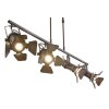 Globo CARSTEN Pendant Light rust-coloured, 4-light sources