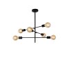 Lucide LESTER Ceiling Light black, 6-light sources