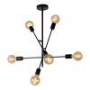 Lucide LESTER Ceiling Light black, 6-light sources