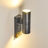 BRACHY Outdoor Wall Light grey, 2-light sources, Motion sensor