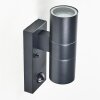 BRACHY Outdoor Wall Light grey, 2-light sources, Motion sensor