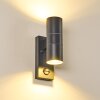BRACHY Outdoor Wall Light grey, 2-light sources, Motion sensor
