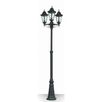 Lutec BRISTOL lamppost black, 3-light sources
