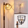 HAERVEJ Floor Lamp Dark wood, black, 1-light source