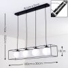 Legano Pendant Light black, white, 4-light sources
