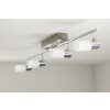 Trio 8214 ceiling light LED aluminium, chrome, stainless steel, 4-light sources