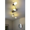 Trio 8214 ceiling light LED aluminium, chrome, stainless steel, 4-light sources