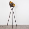 MALOY floor lamp chrome, rust-coloured, 1-light source