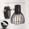 Wall Light Bolderslev chrome, black, 1-light source