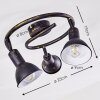POLMAK Ceiling light black-gold, 3-light sources