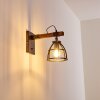 HAERVEJ Wall Light Dark wood, black, 1-light source