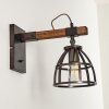 HAERVEJ Wall Light Dark wood, black, 1-light source