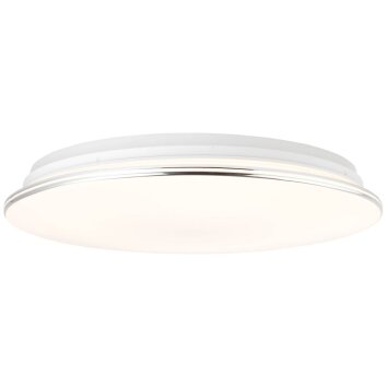 Brilliant EDNA Ceiling Light LED chrome, 1-light source, Remote control, Colour changer