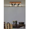 EGLO TOWNSHEND ceiling spotlight brown, Light wood, black, 3-light sources