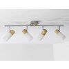 Brilliant BABSAN ceiling spotlight Dark wood, white, 4-light sources