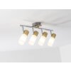 Brilliant BABSAN ceiling spotlight Dark wood, white, 4-light sources