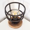 HAERVEJ Table Lamp Light wood, black, 1-light source