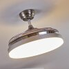 BENDIGO ceiling fan LED chrome, 1-light source
