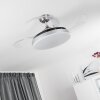 BENDIGO ceiling fan LED chrome, 1-light source