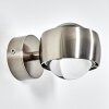 Hofstein Sapri wall light matt nickel, 1-light source