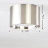KRISTALLO Ceiling light LED matt nickel, 1-light source
