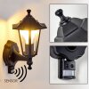 VALTIMO outdoor wall light black, 1-light source, Motion sensor