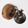 Skodsbol Wall Light Dark wood, black, 1-light source