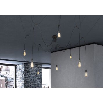 Globo hanging light black, 8-light sources