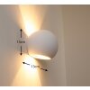 Flot wall light white, 1-light source