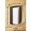 Trio SUEZ outdoor wall lamp LED black, 1-light source