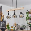 BACABAL Pendant Light Light wood, black, 3-light sources