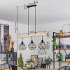 BACABAL Pendant Light Light wood, black, 3-light sources