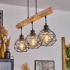 BACABAL Pendant Light Light wood, black, 3-light sources