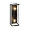 Lucide CLAIRE Outdoor Wall Light black, 2-light sources
