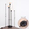 MAIDFORD Floor Lamp black, 3-light sources