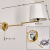 NEUVILLE Wall Light brass, 1-light source