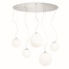 Ideal Lux MAPA Pendant Light chrome, 5-light sources