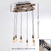 Rimforsa Ceiling Light brown, brass, rust-coloured, 6-light sources