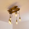 Rimforsa Ceiling Light brown, brass, rust-coloured, 6-light sources