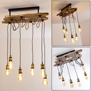 Rimforsa Ceiling Light brown, brass, rust-coloured, 6-light sources