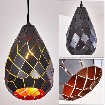 Wallis Pendant Light anthracite, rust-coloured, 1-light source