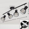 BOLDERSLEV Ceiling Light chrome, black, 4-light sources