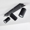 Ceiling Light Zuoz chrome, black, 3-light sources